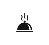 Icône d'une cloche de cuisine représentant la section dégustation